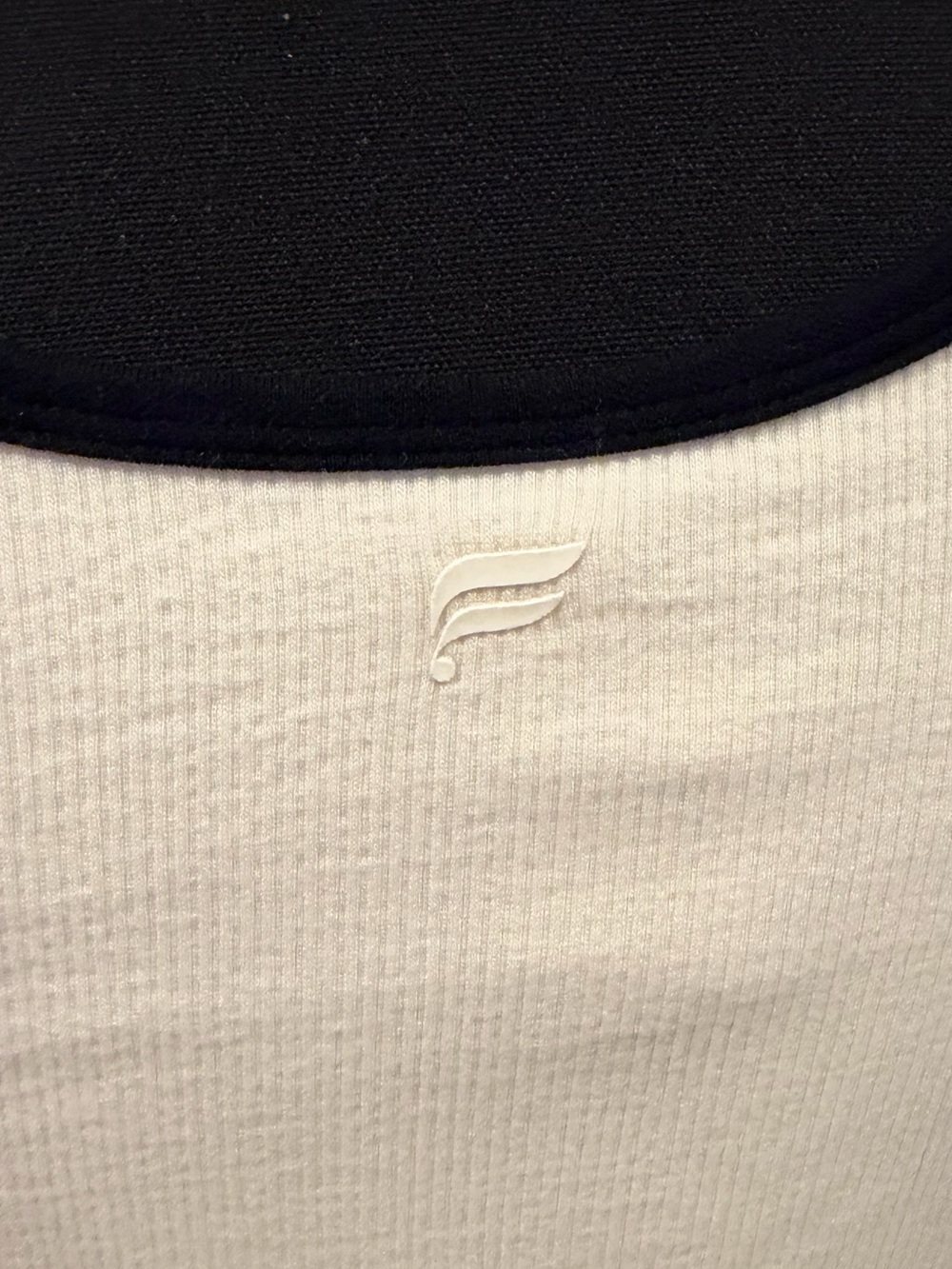 Fabletics Cropped Ribbed Compression Top – White/Black - Picture 5 of 5